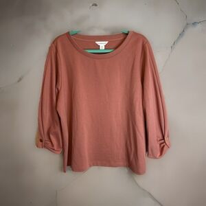 Liz Claiborne Dusty Rose Crewneck Short Sleeve Blouse Women's‎ XXL